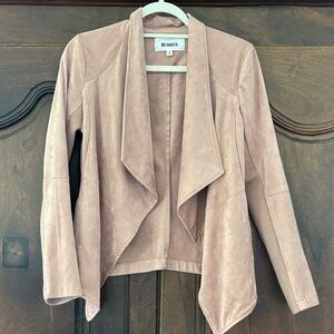 BB Dakota Women's rose colored draped blazer - faux suede